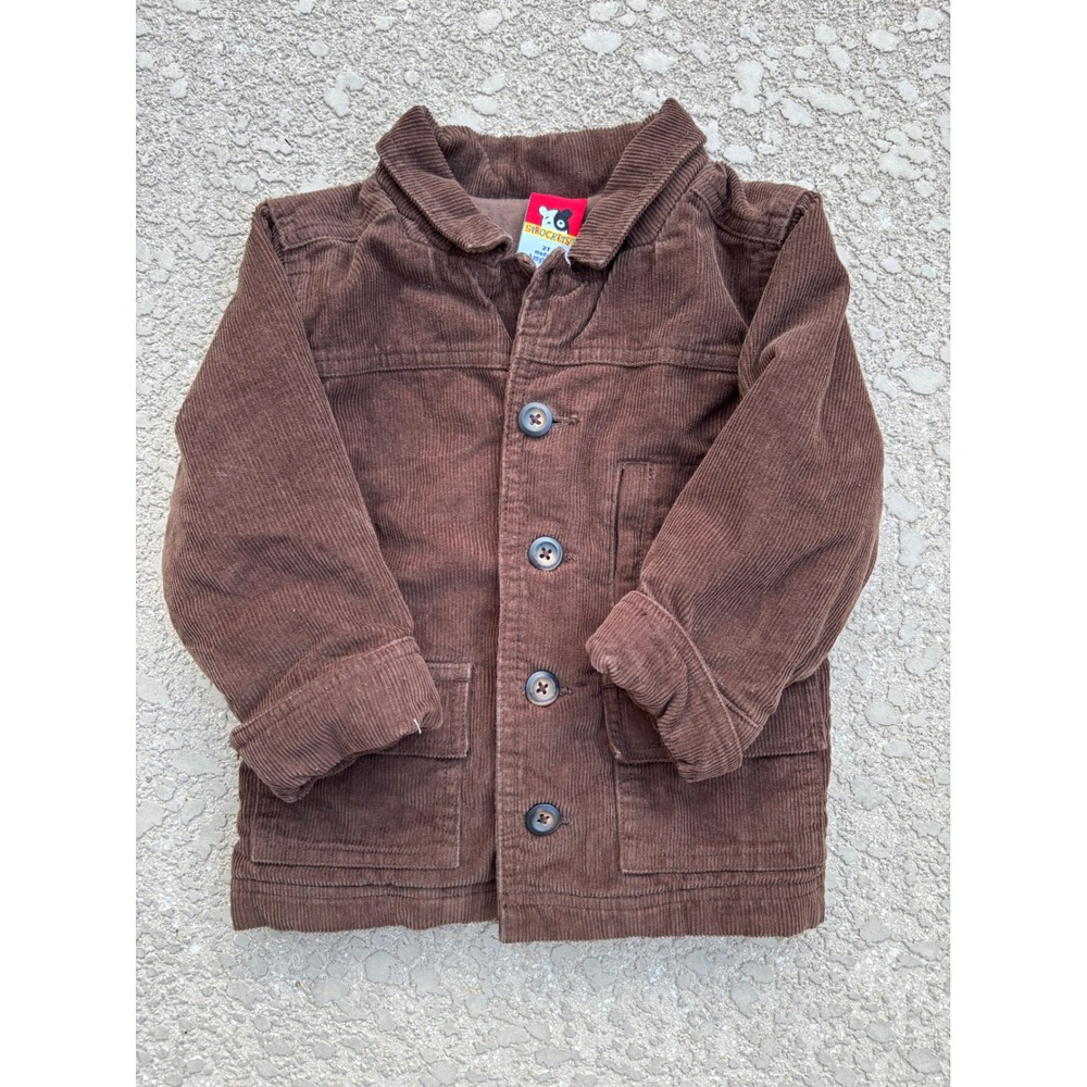 Sprockets Corduroy Jacket Boys Size 2T Brown Embroidered Moose  Vintage